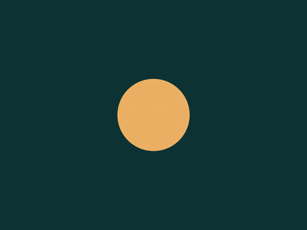 Gul cirkel på mørkegrøn baggrund