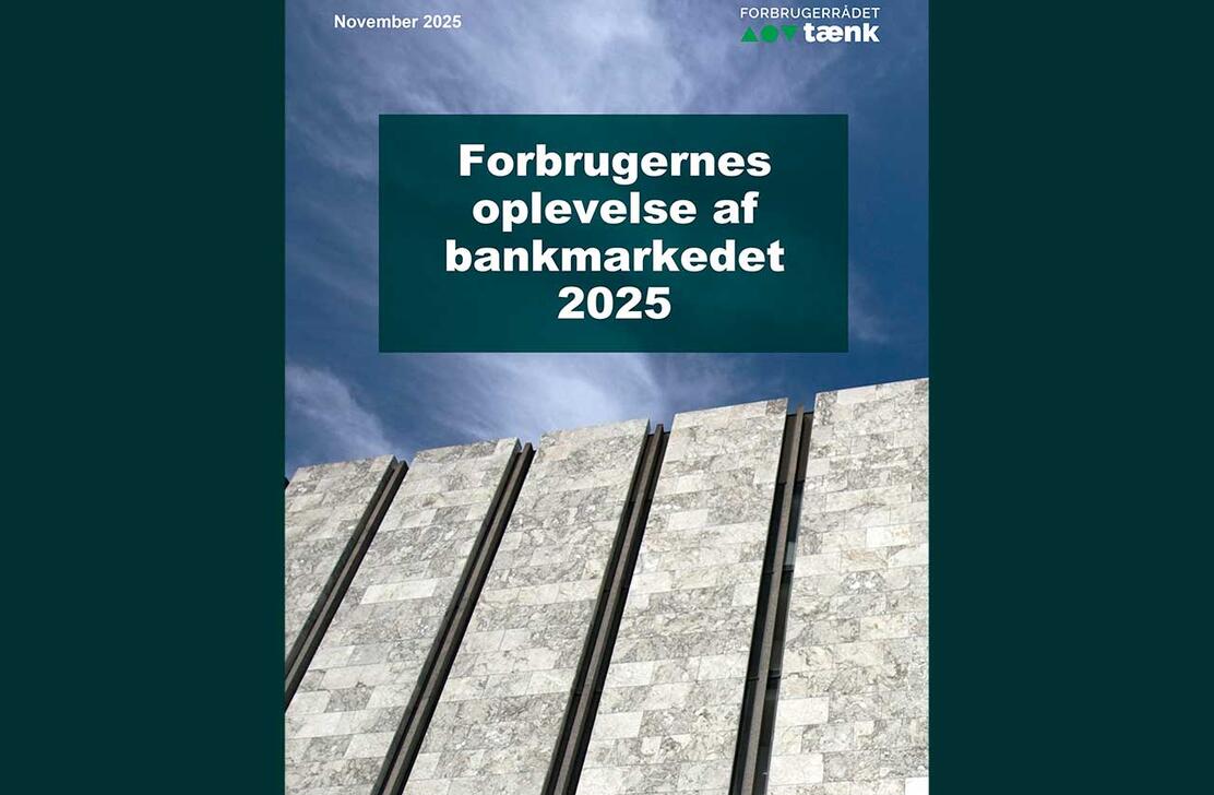 Forside fra rapporten 'Forbrugernes oplevelse af bankmarkedet 2025'