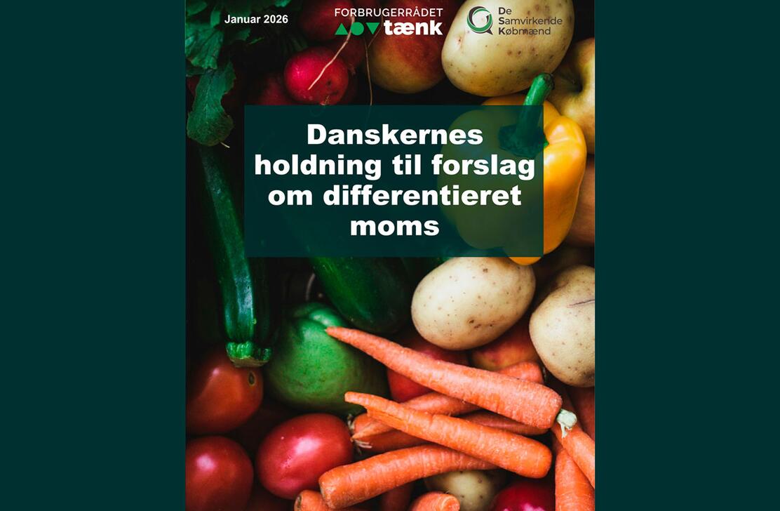 Forside af rapport om danskernes holdning til differentieret moms