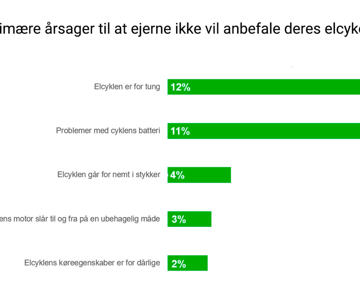 Der er flere årsager til problemer med elcyklen