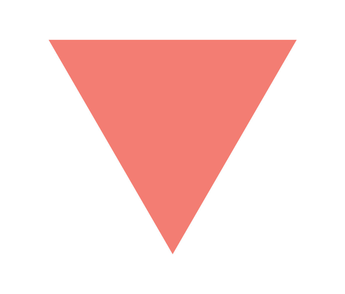 Rød trekant der peger ned