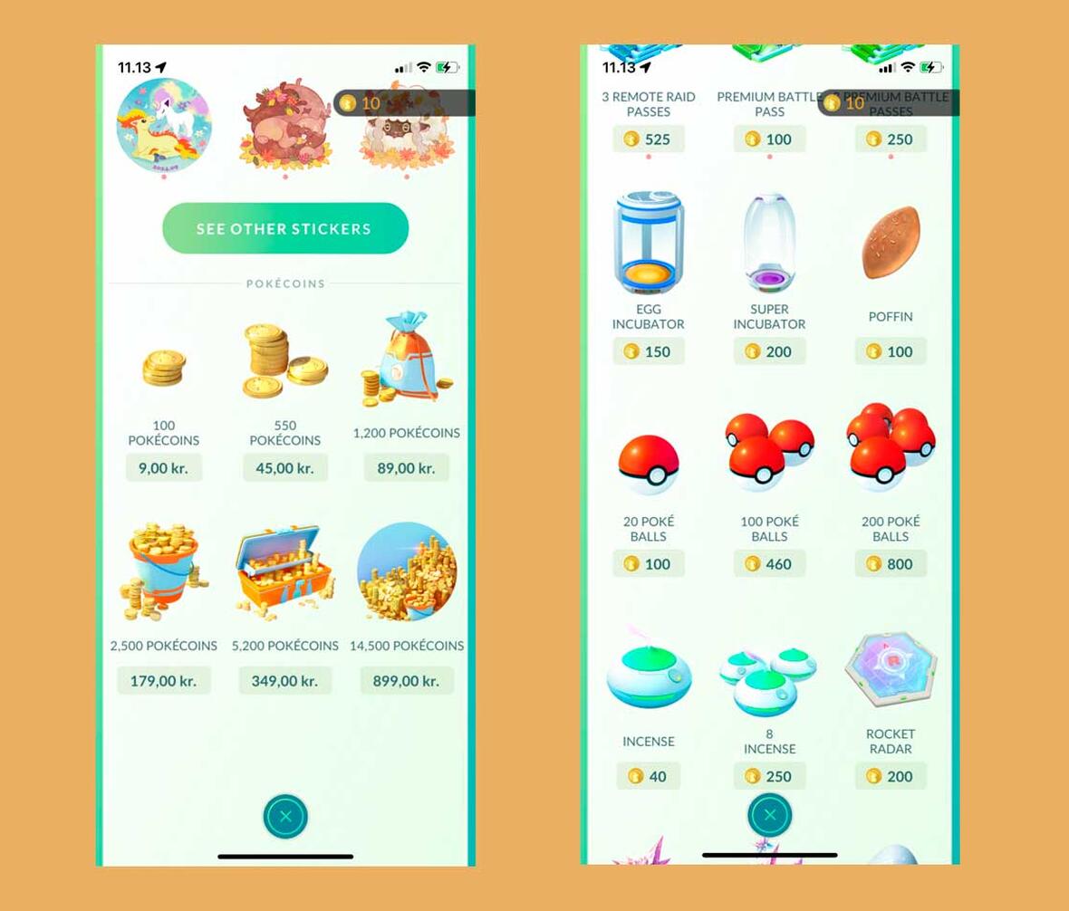 Pokemon Go shop