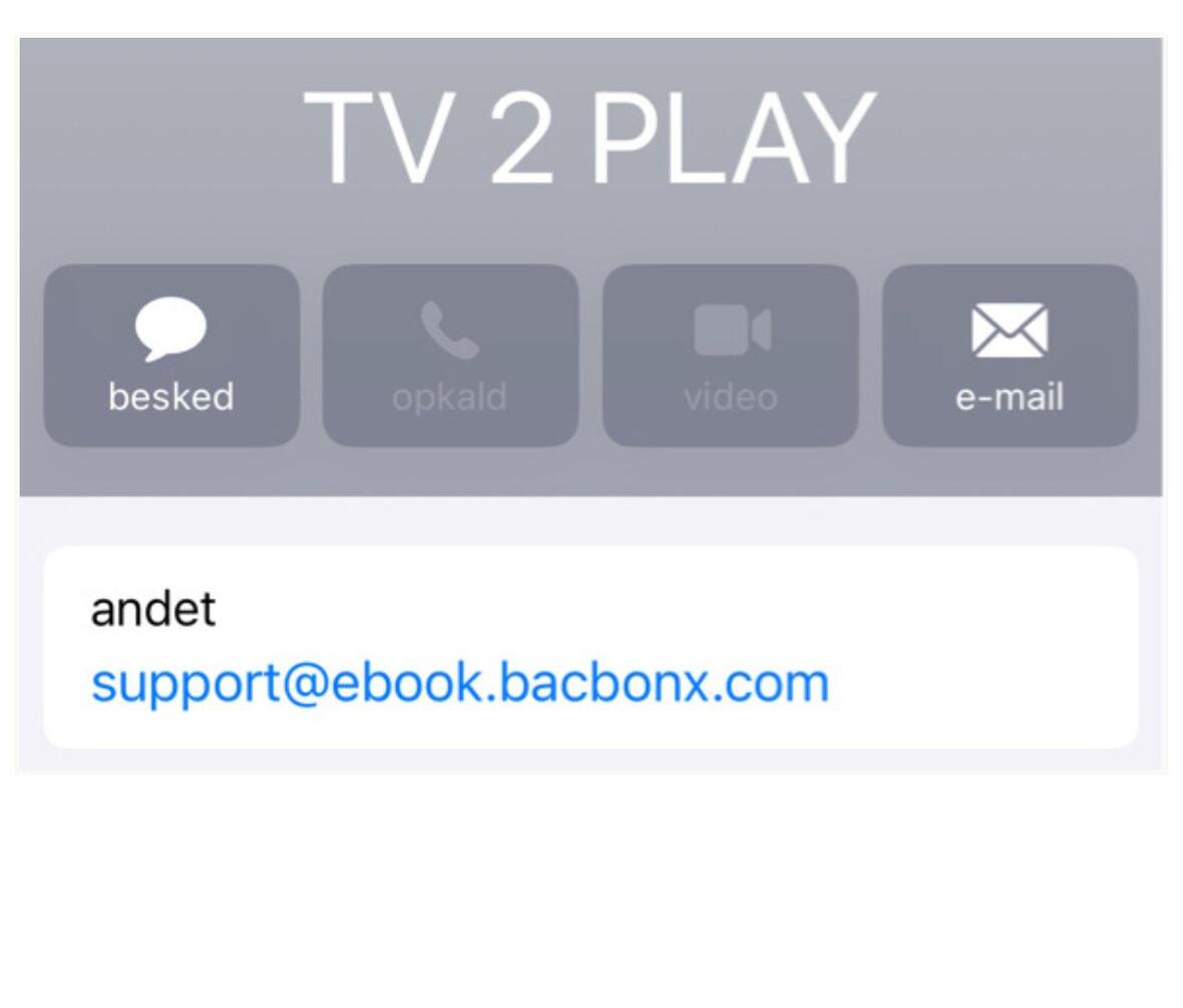 Falsk afsender af en fupmail, der udgiver sig for at være TV2 Play