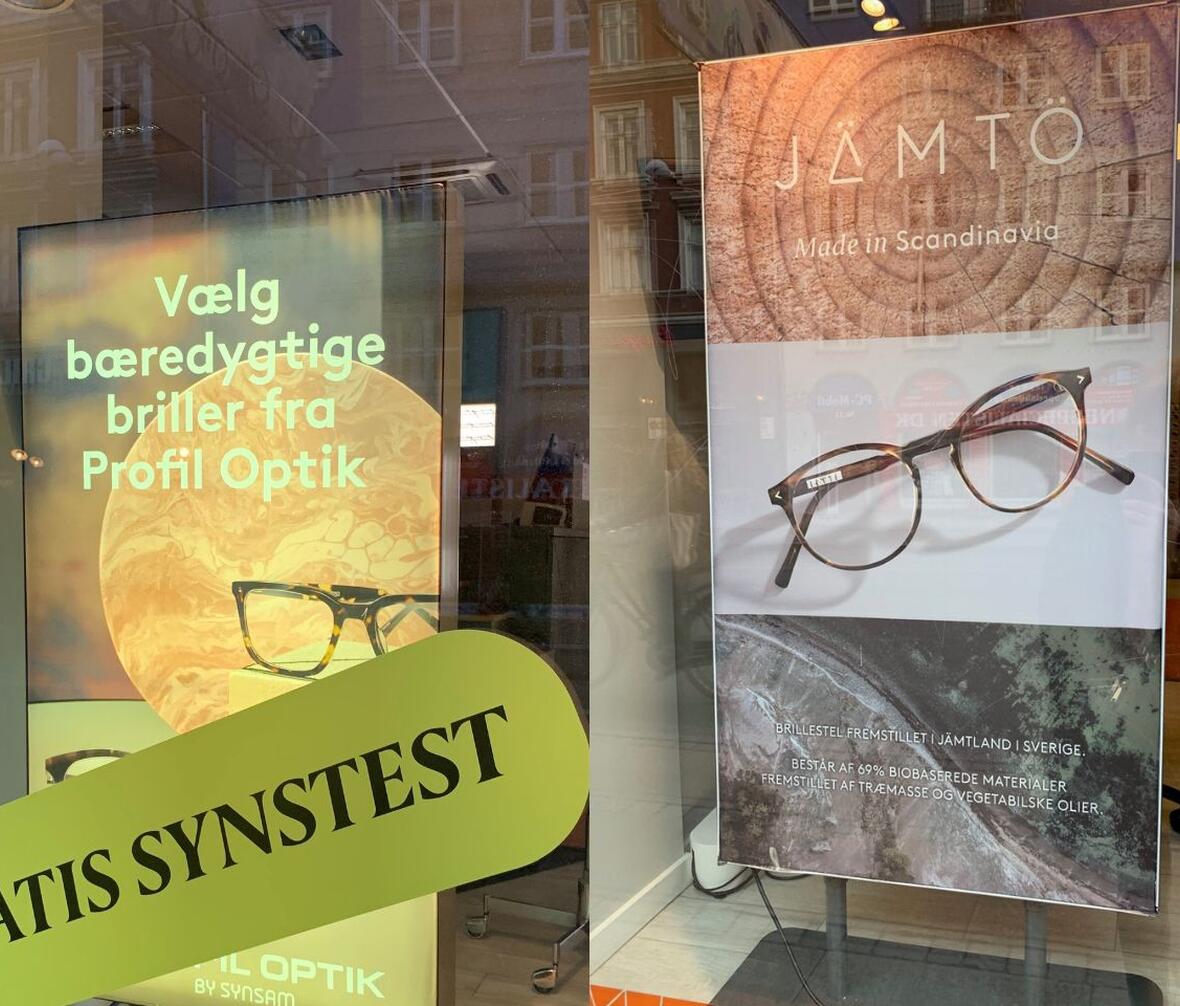 to billeder af butiksvindue hos Profil Optik
