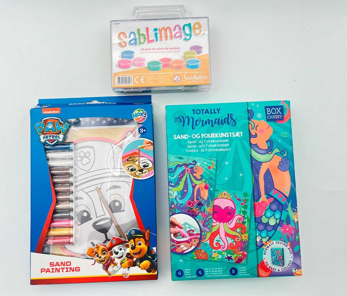 sandkunst med asbest