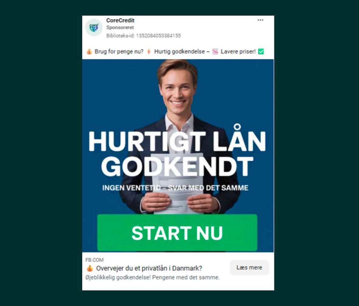 Eksempel på svindelannonce