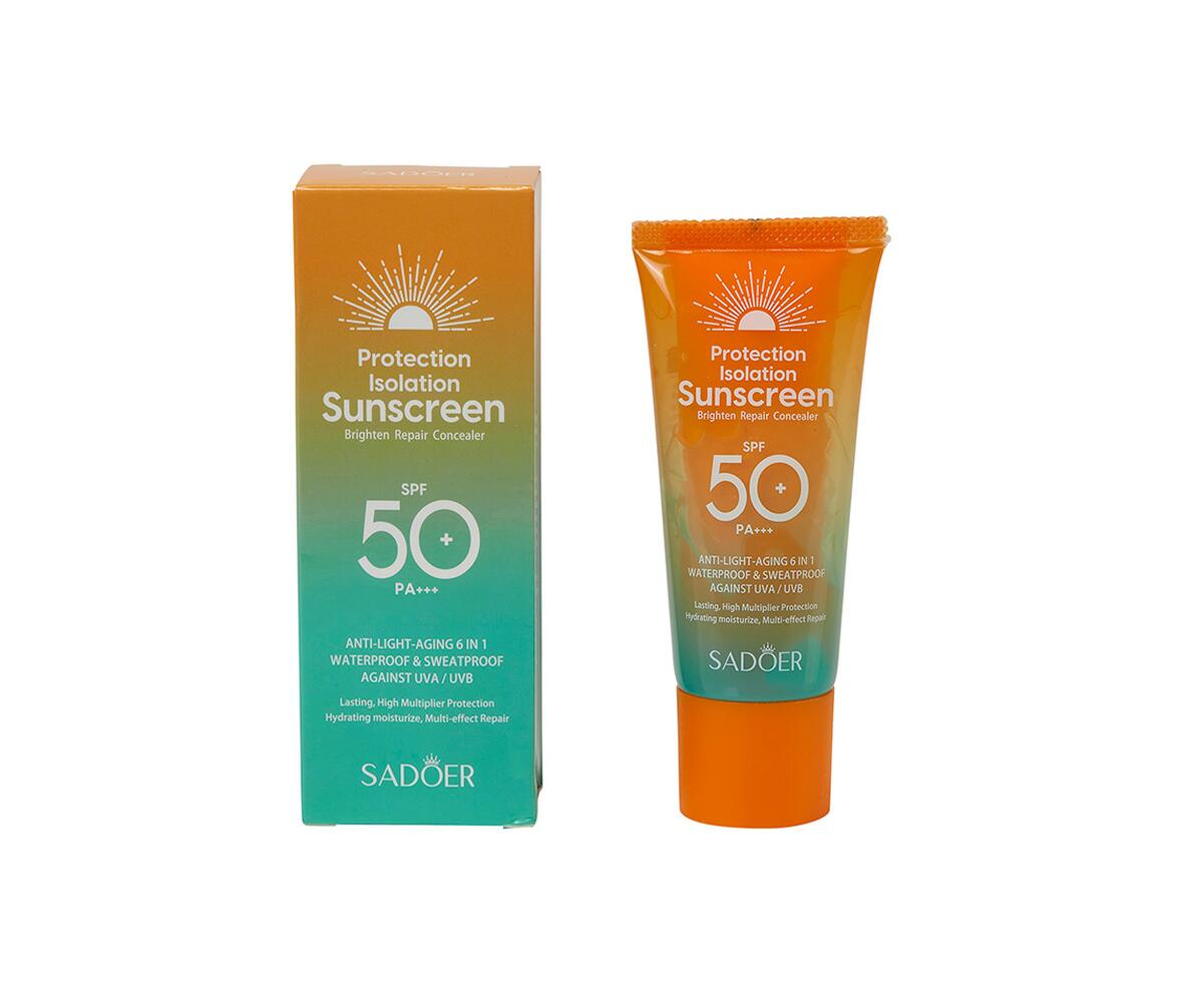Solcremen ”SADOER Protection Isolation Sunscreen” købt på AliExpress
