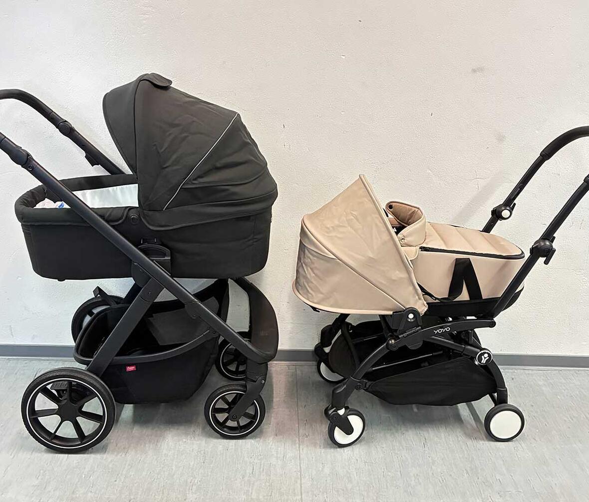 Stor kombivogn overfor lille kombivogn