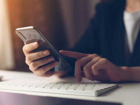 Smartphone med opdateret software
