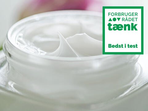 Ansigtscreme med Bedst i Test Logo