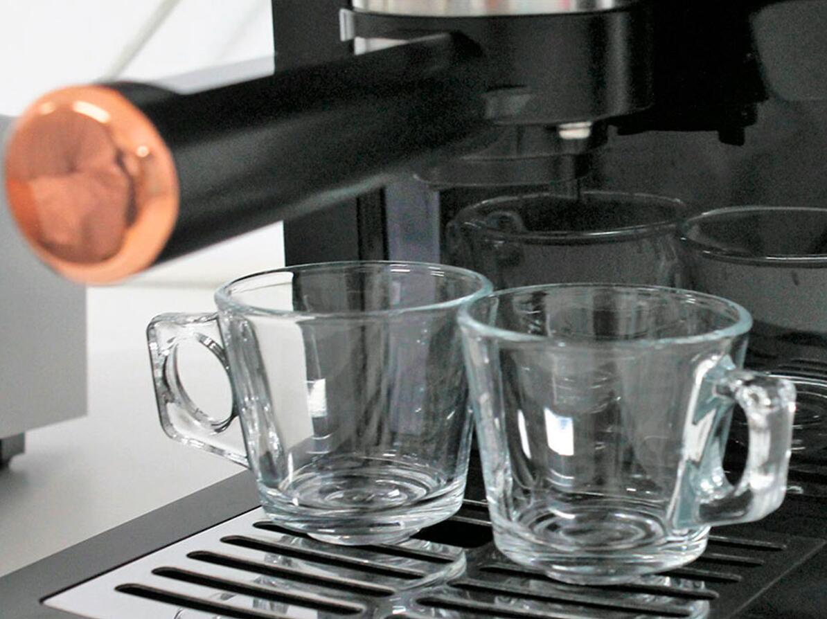 Espressomaskine med to kopper 