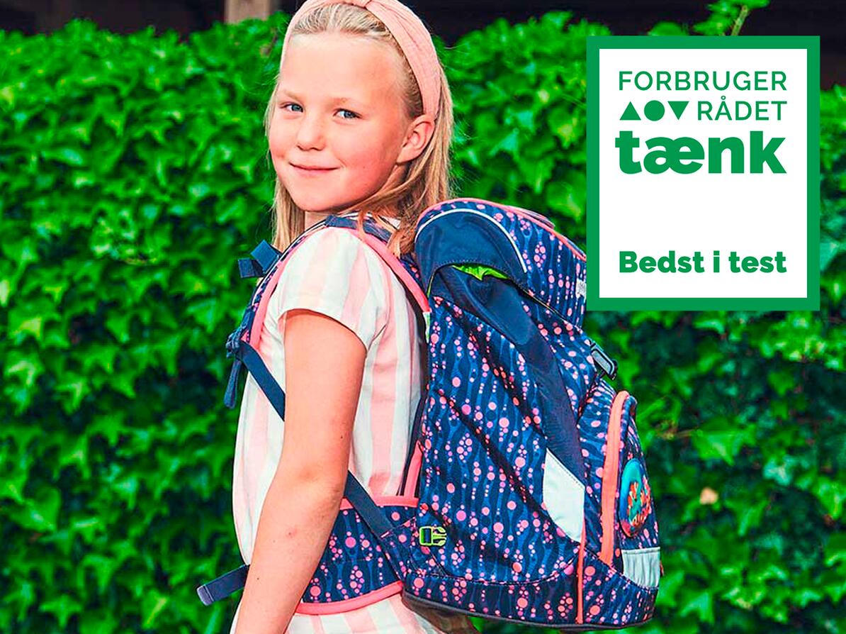 Pige med sin skoletaske på, der er bedst i test