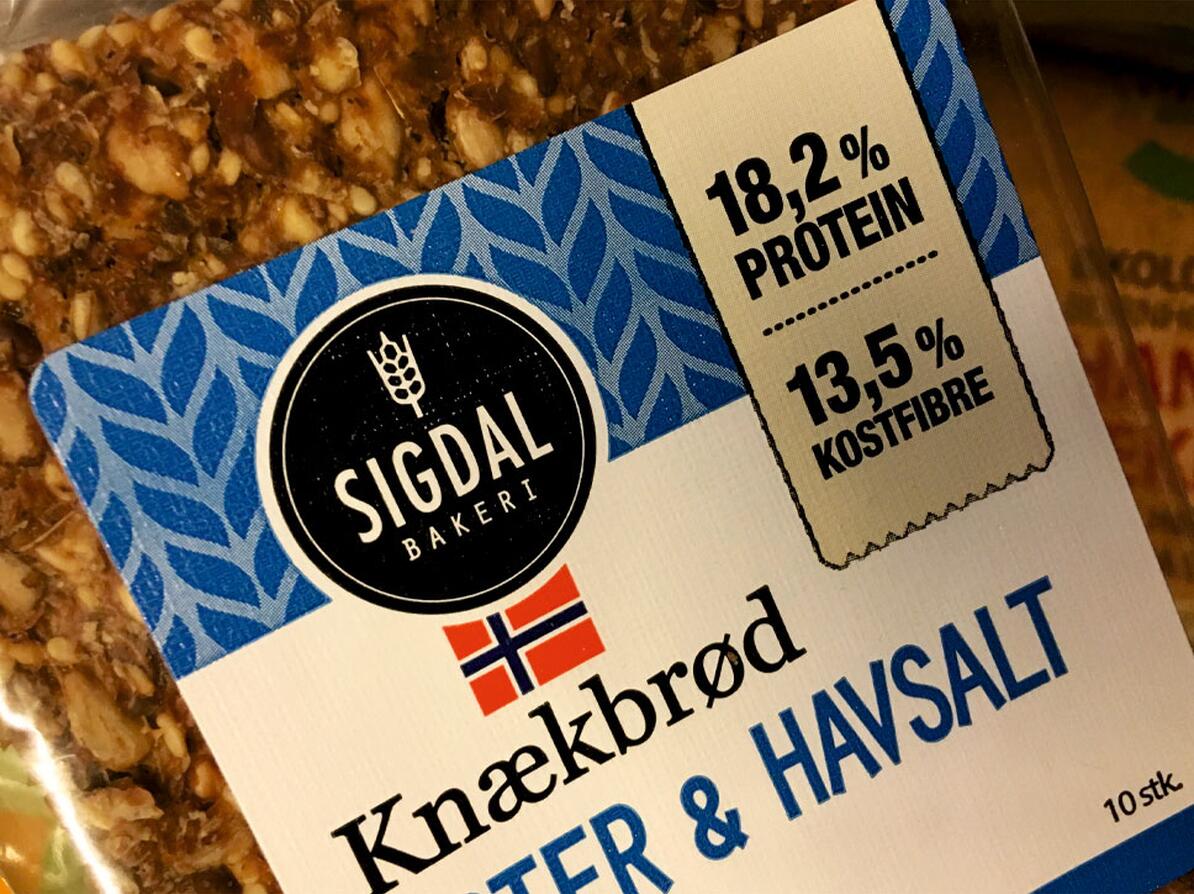 knækbrød med højt indhold af fedt