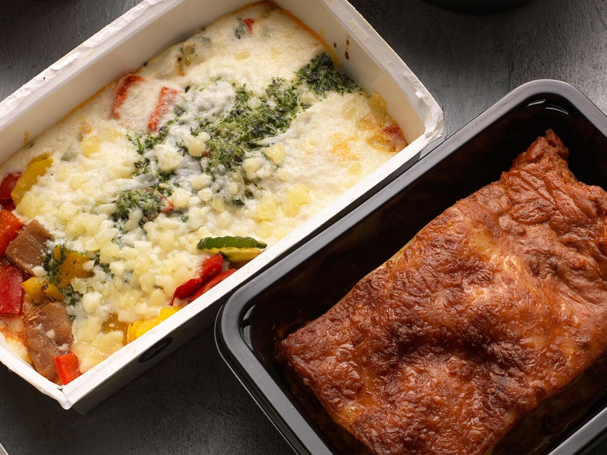 To typer lasagne og deres indhold