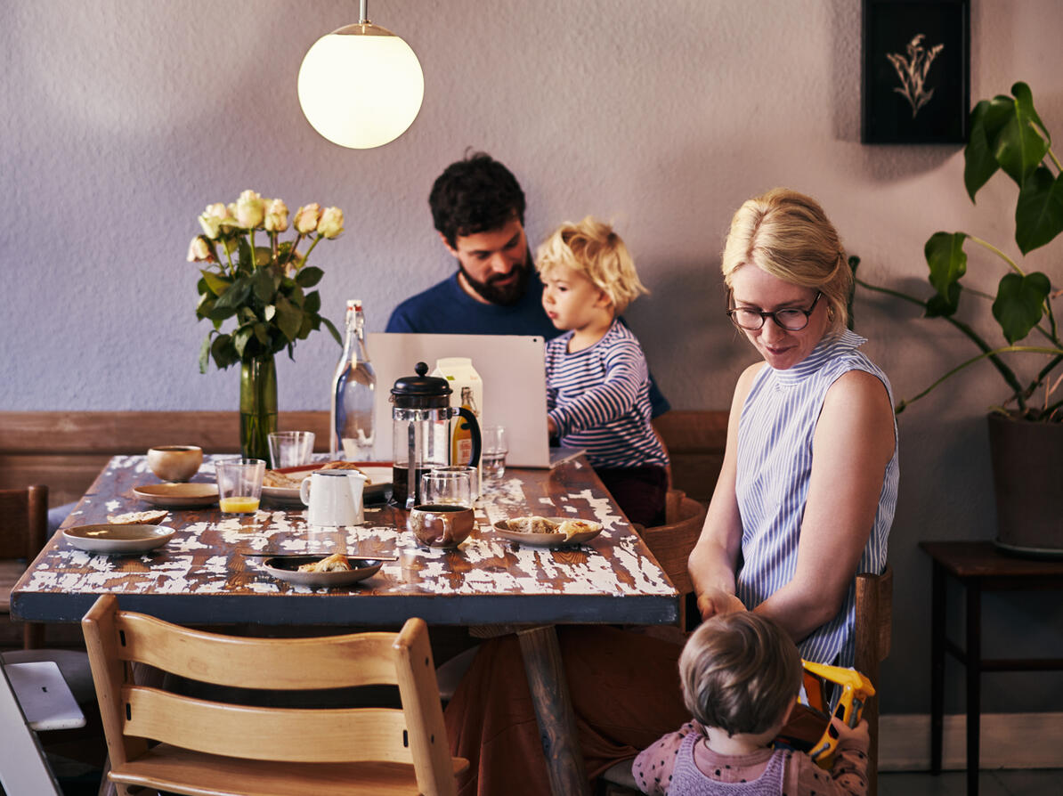Familie med indboforsikring