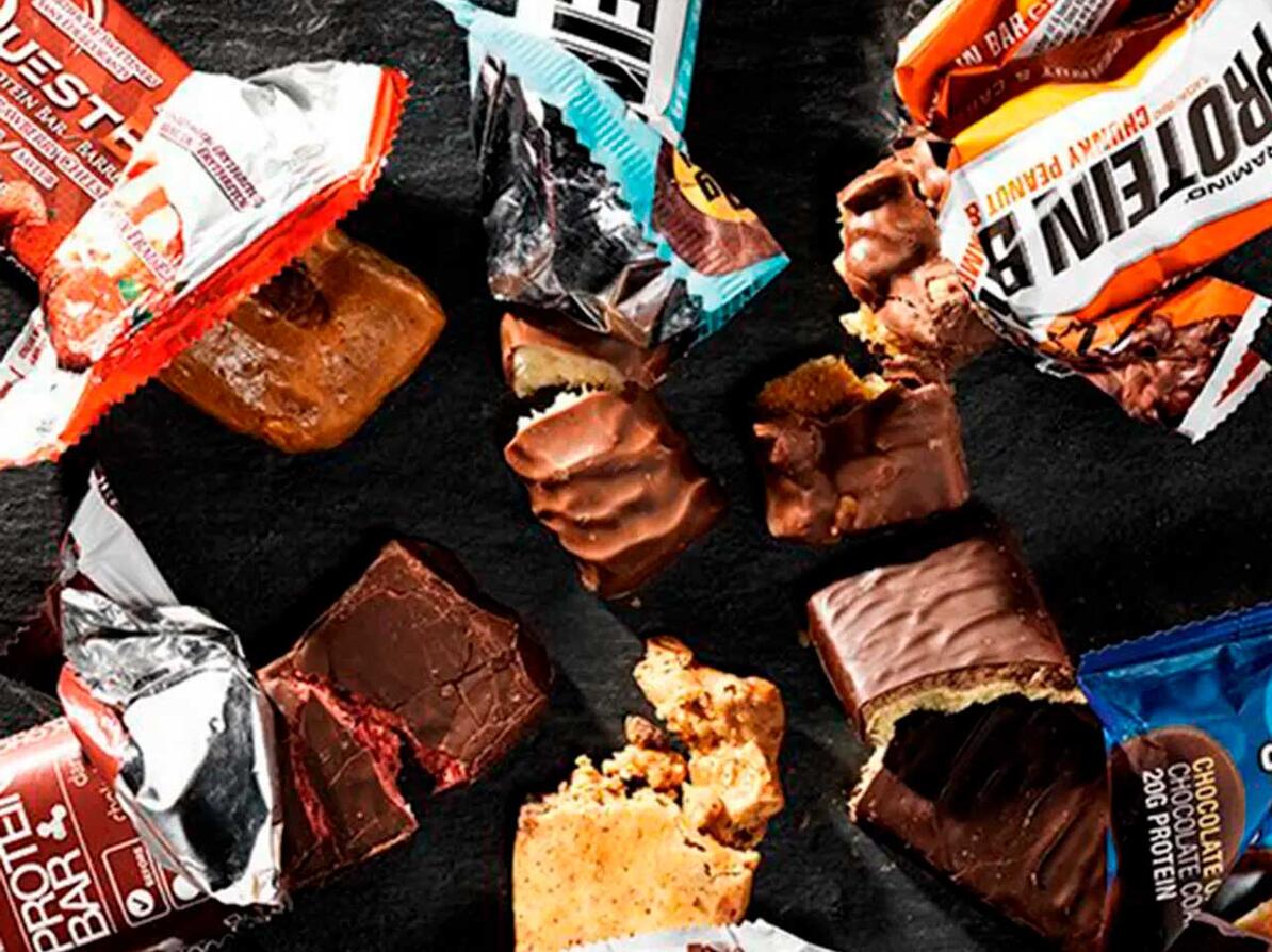 Proteinbarer med indhold af sukker og tomme kalorier