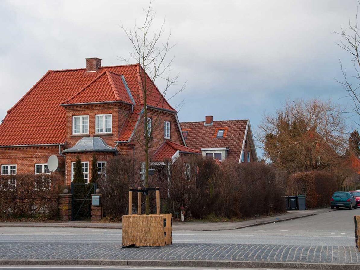 Huse på villavej i Danmark