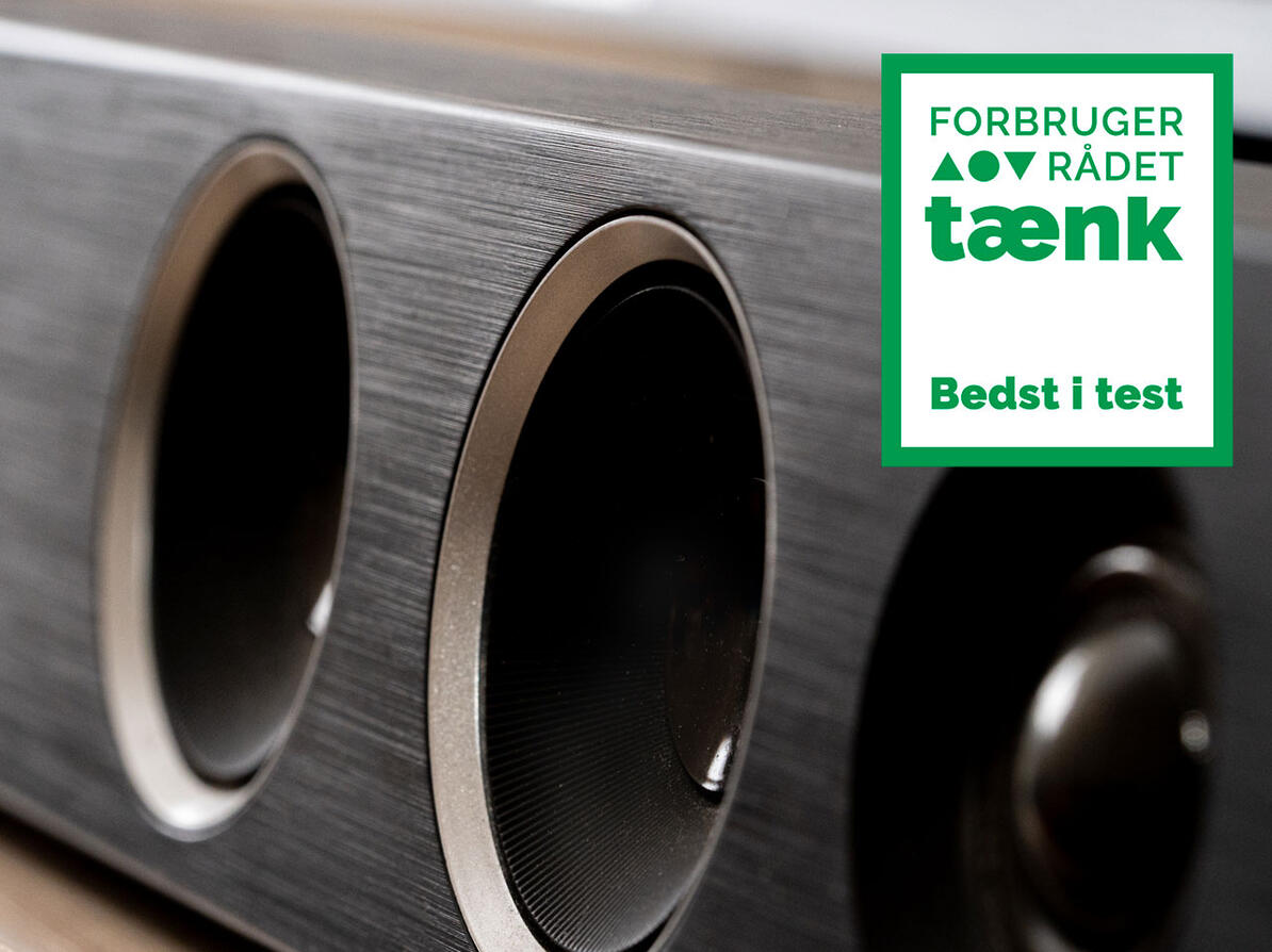 Soundbar med Bedst i Test logo