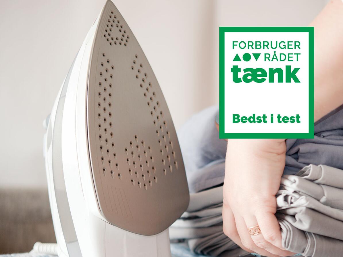 Disse strygejern er Bedst i Test - med logo