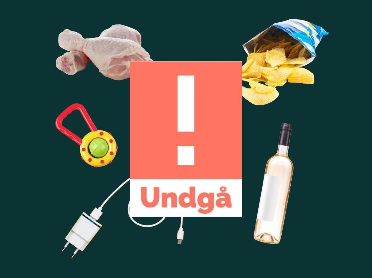Farlige produkter der er blevet tilbagekaldt - chips, kylling, rangle, oplader og vin