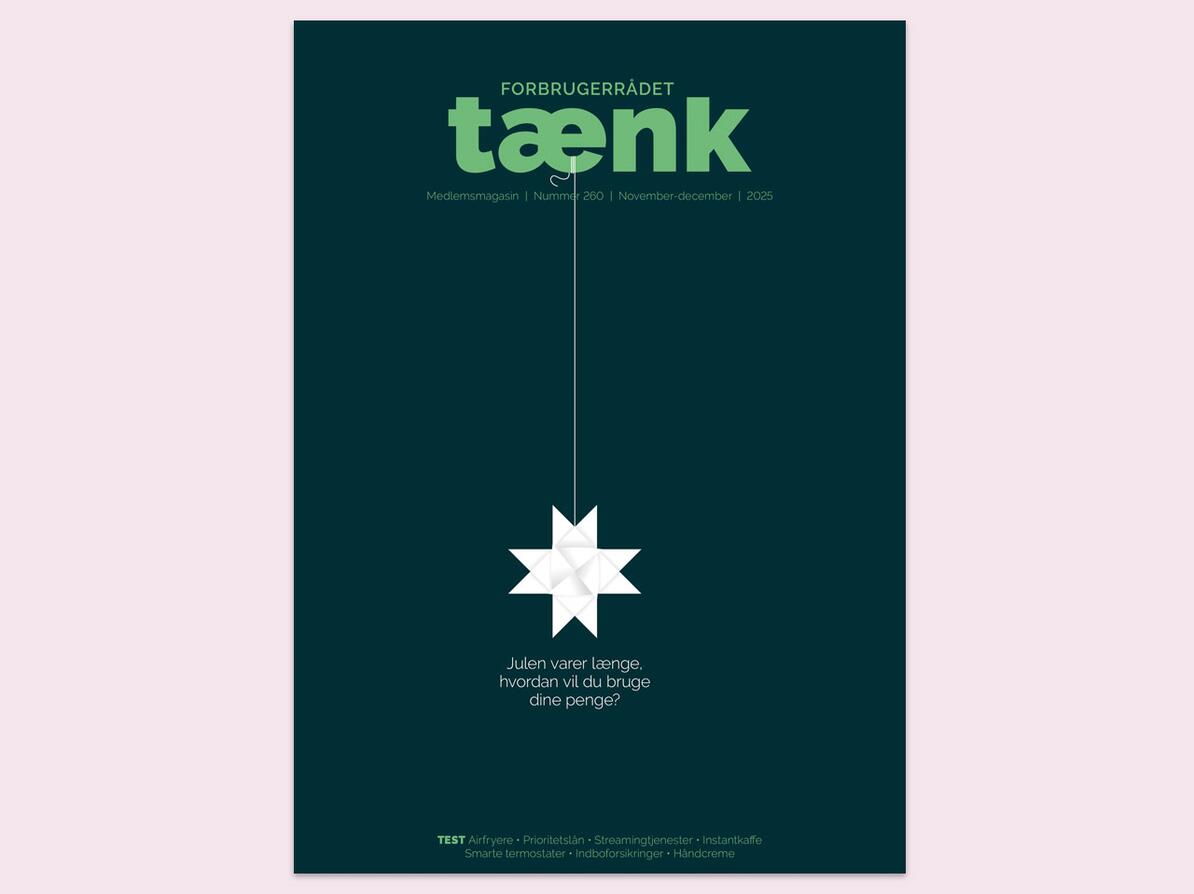 Forsiden af medlemsmagasinet Forbrugerrådet Tænk nr. 260 2025