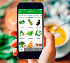 Skærm på mobiltelefon viser appen For Resten, der hjælper dig med at undgå madspild. 