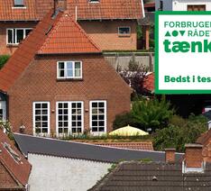 huse i Danmark med Forbrugerrådet Tænks Bedst i Test logo