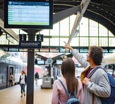 Tog forsinket på Københavns Hovedbanegård