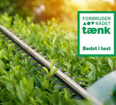 Disse hækkeklipper er Bedst i Test - med logo