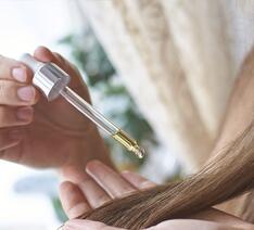 hair oil in hair