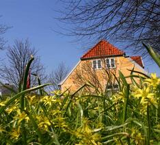 Hus i Danmark om foråret 