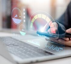 Internethastighed på trådløst netværk bærbar og mobiltelefon