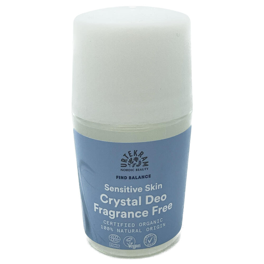 Crystal deo fragrance free roll-on Urtekram