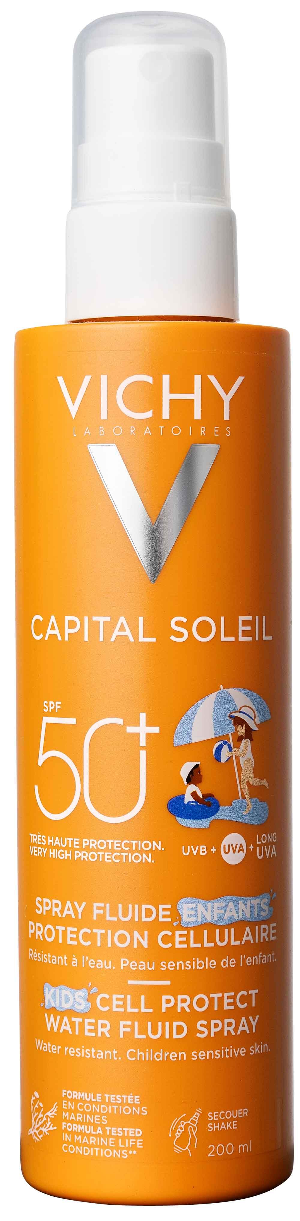 Capital Soleil Kids cell protect water fluid spray SPF 50+ Vichy