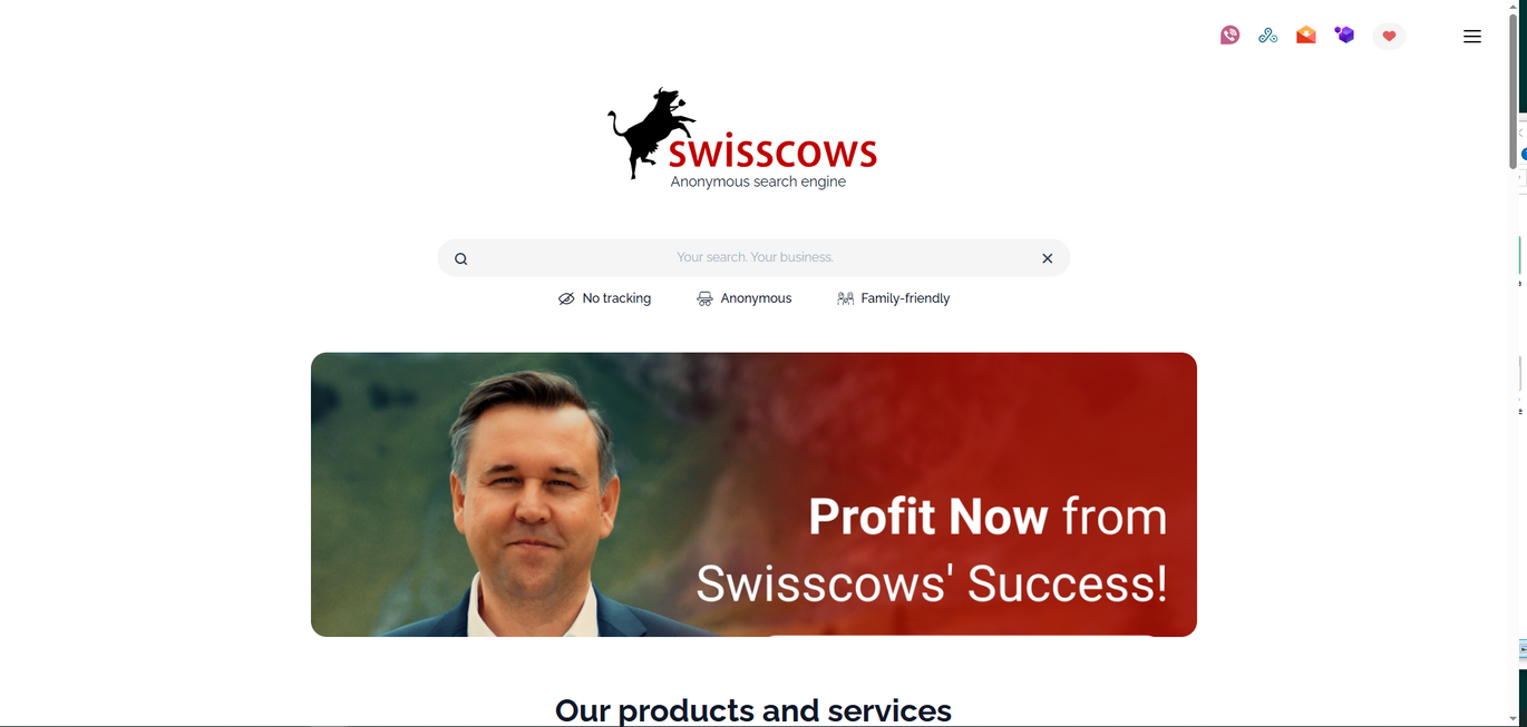 Søgemaskine Swisscows