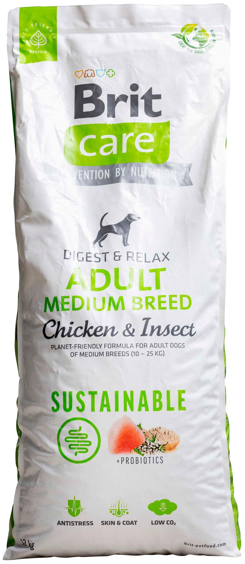 Adult medium breed, chicken and insects Brit Care