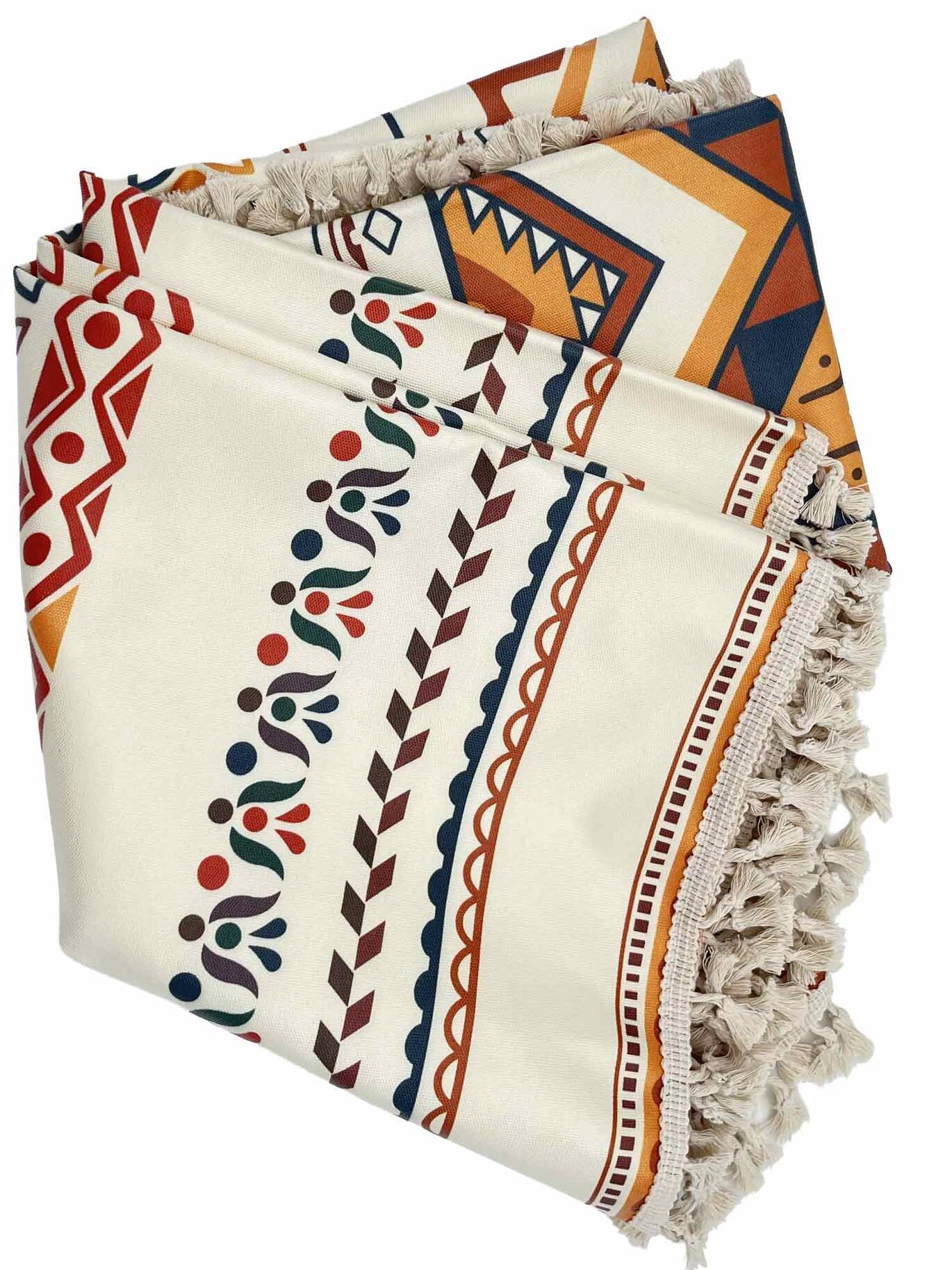 Tør ren bomuld linned jacquard rektangulær dug med kvast vaskbar rynke og vandafvisende dug 120x180cm Fruugo