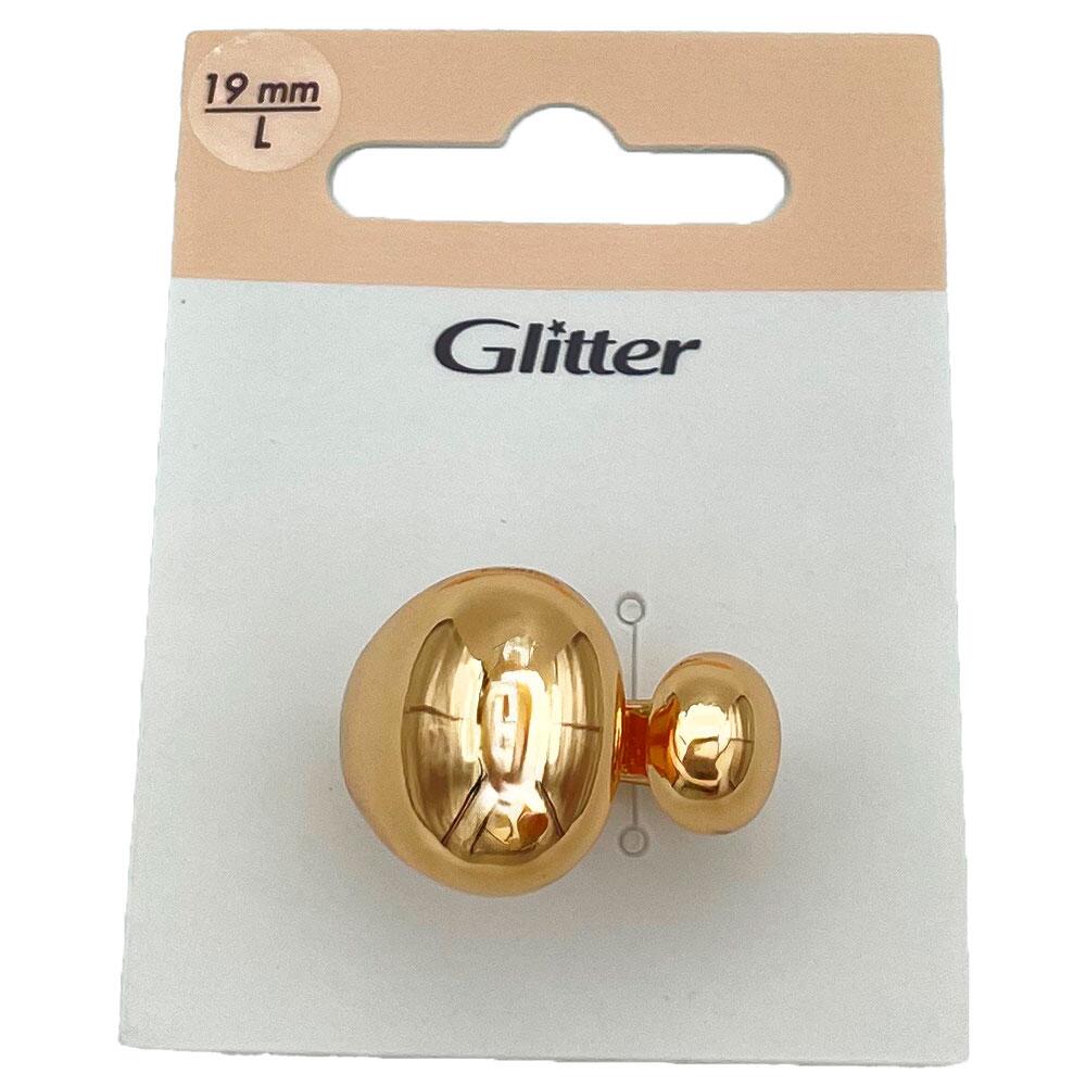 Åben ring med runde former Glitter