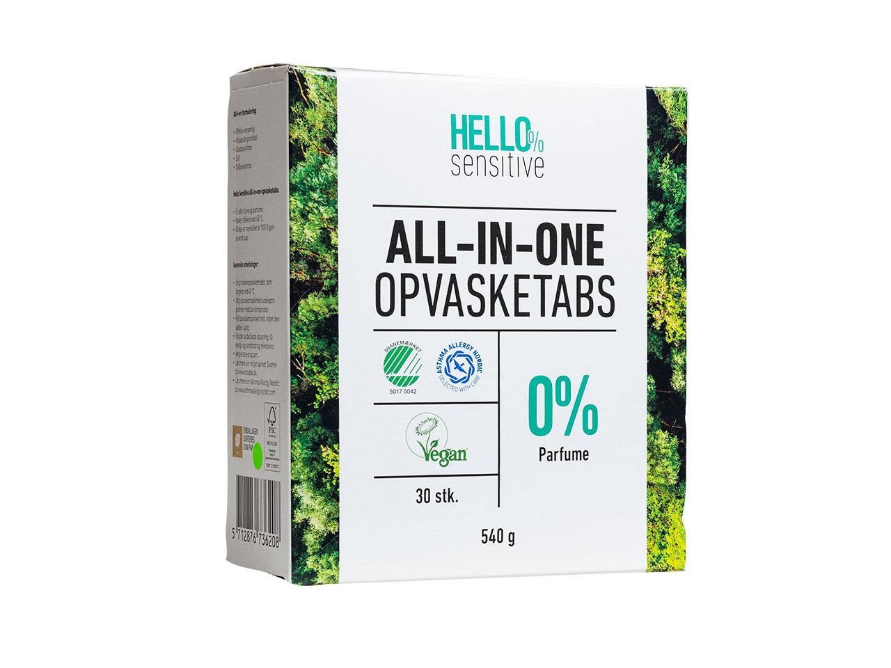 All-In-One Opvasketabs Hello Sensitive