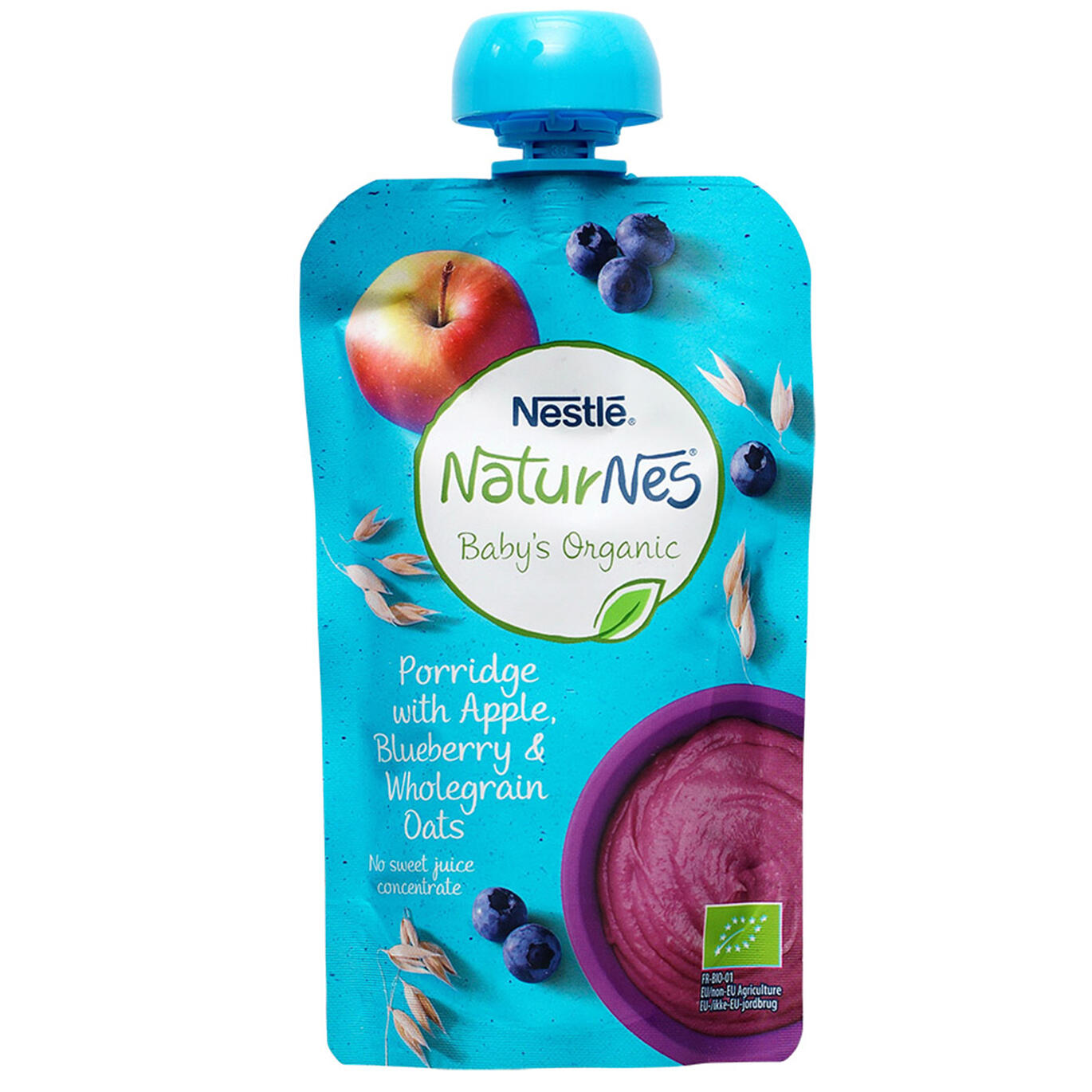 Porridge with Apple, Blueberry & wholegrain oats Nestlé NaturNes Baby's Organic