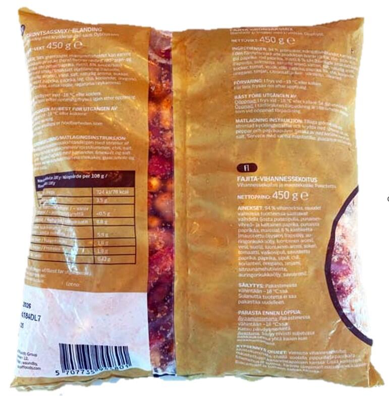 Fajita - seasoned vegetable mix Freshly vegetables