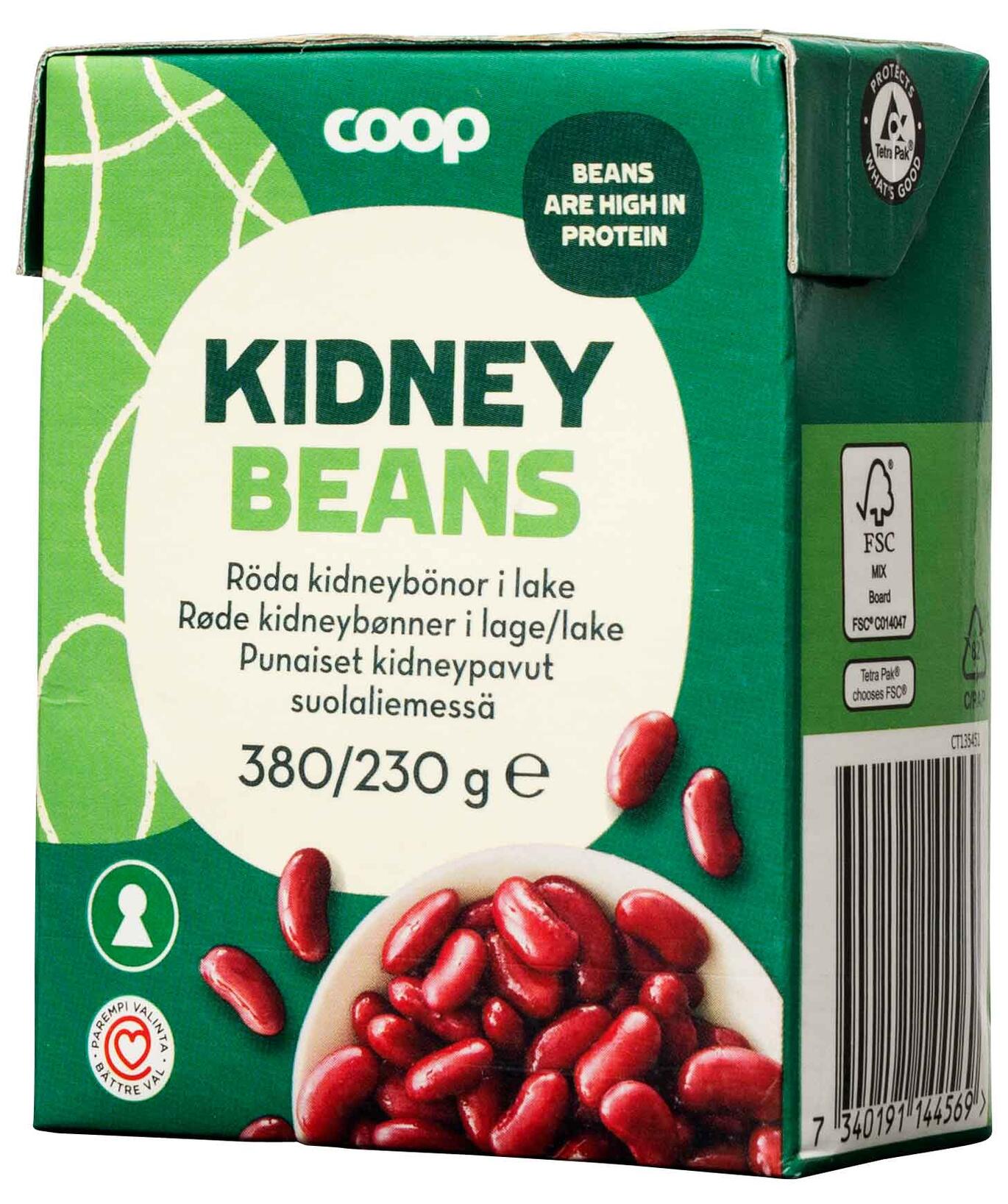 Røde Kidneybønner i lage Coop