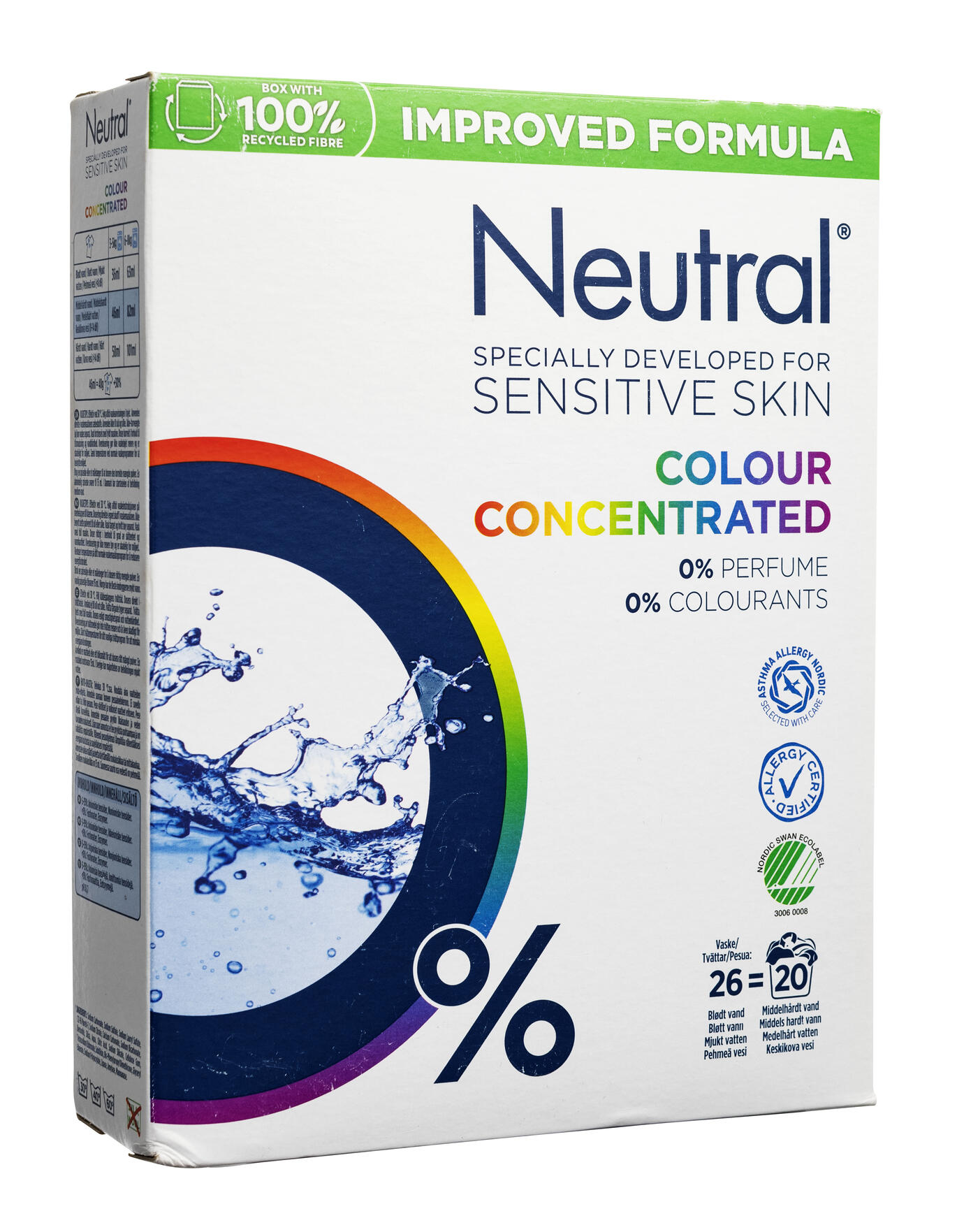 Test: Neutral Colour concentrated vaskepulver |