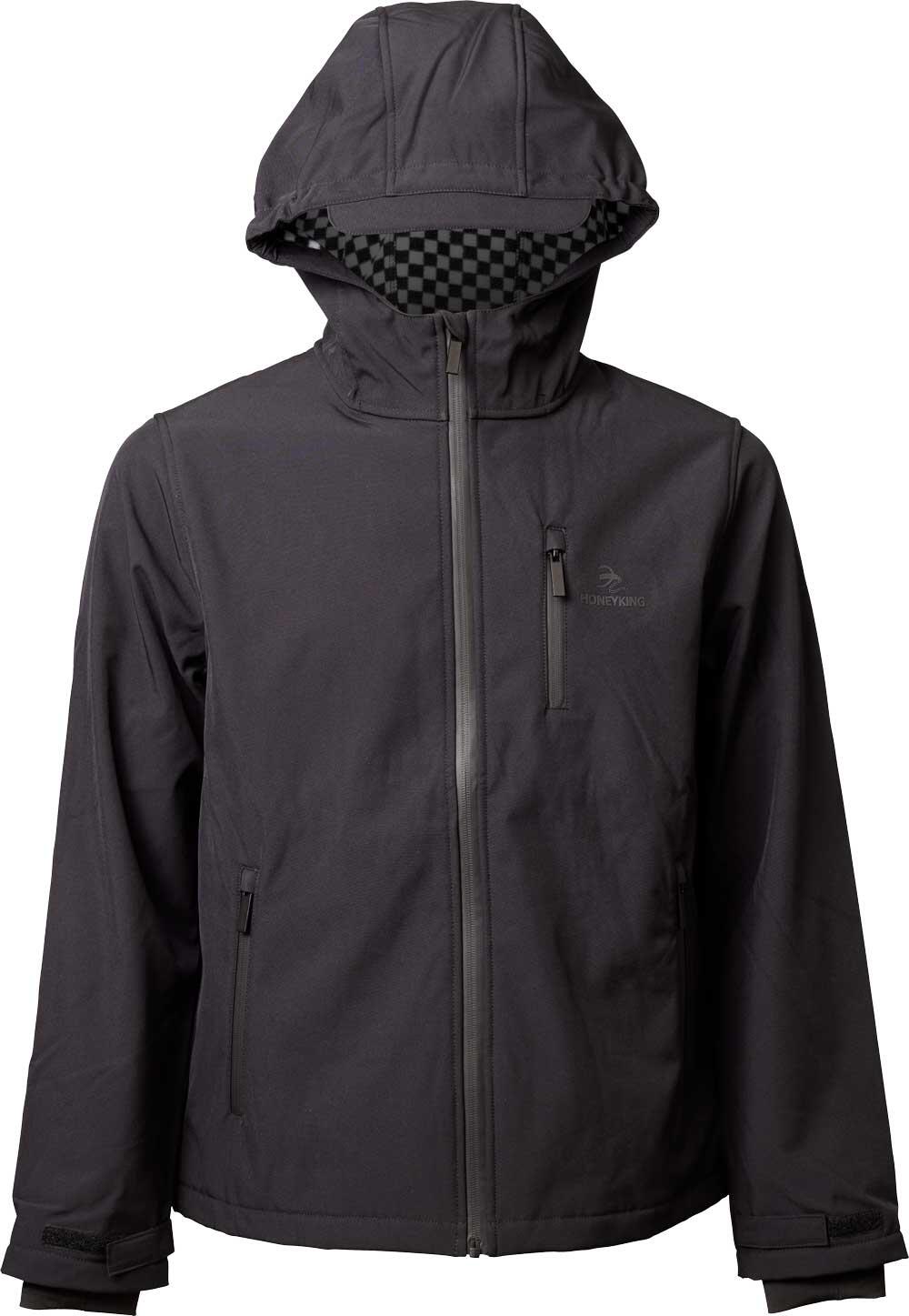 Honeyking (Zhangweihong), Boys Casual Solid Softshell Jacket, Windbreaker Hooded Jacket, Long Sleeve Zip Up Water Resistant Jacket, Boys Clothes Outdoor Temu