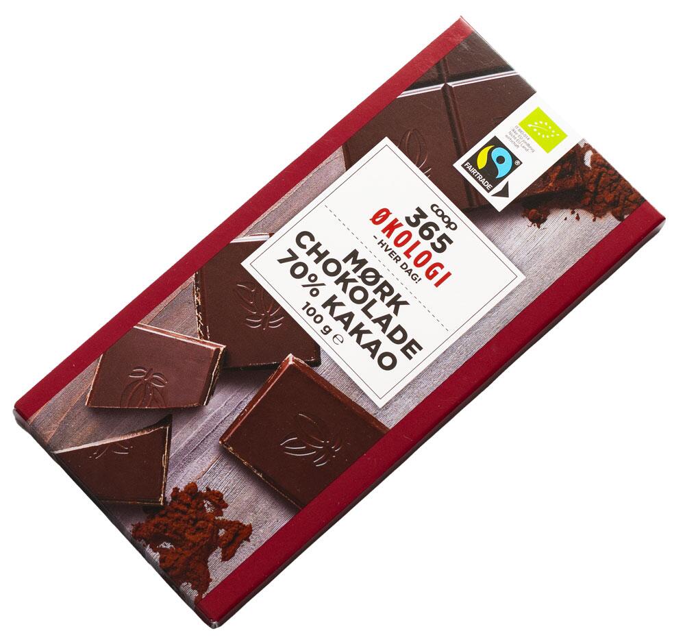 Mørk Chokolade 70% kakao Coop 365 Økologi