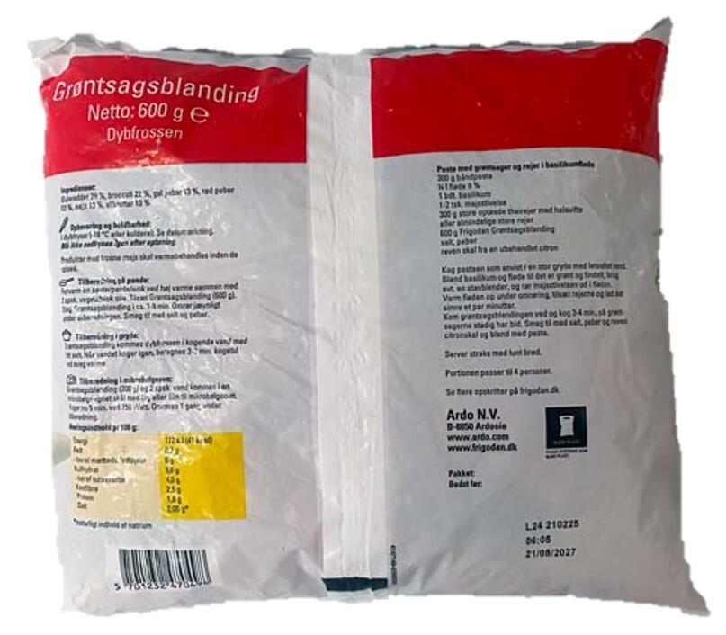 Grøntsagsblanding Frigodan