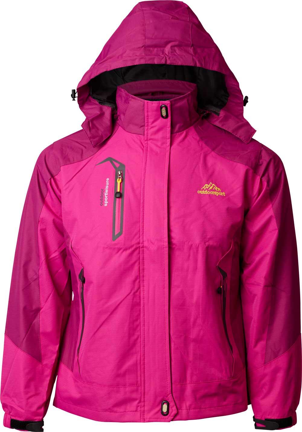 Outdoor sport, Women's Outdoor Hardshell Jacket With Hood, Fleece Jacket Lined Waterproof, Windproof For Fall And Winter Shein