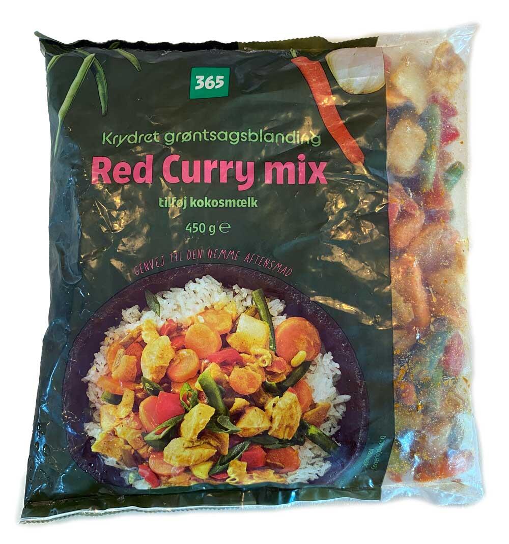 Krydret grøntsagsblanding Red Curry mix 365