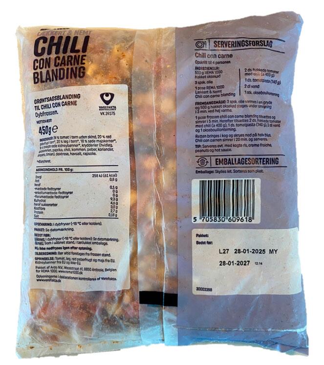 Lækker og Nemt Chili con carne blanding REMA 1000