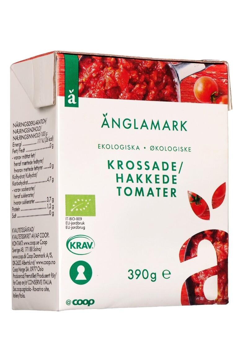 Økologiske hakkede tomater Änglamark
